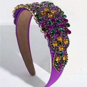 Wide retro glam headband